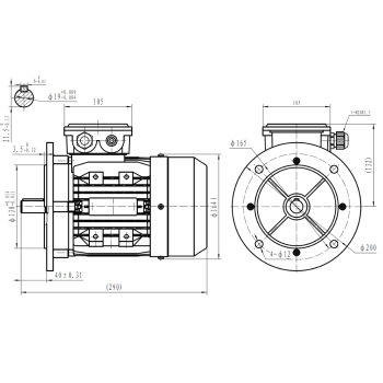 Silnik elektryczny 1,5kW 1400 obr/min. 80B5